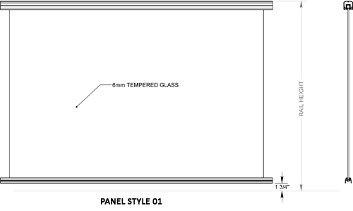 Standard glass Panel Styles