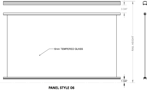 Standard glass Panel Styles