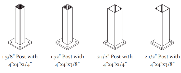 Excell’s Standard Surface Mounted posts