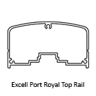 Port Royal Top Rail Profile Drawing for Picket Railing